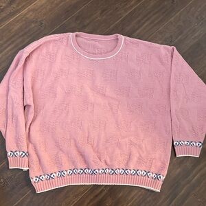 Pink and blue sweater